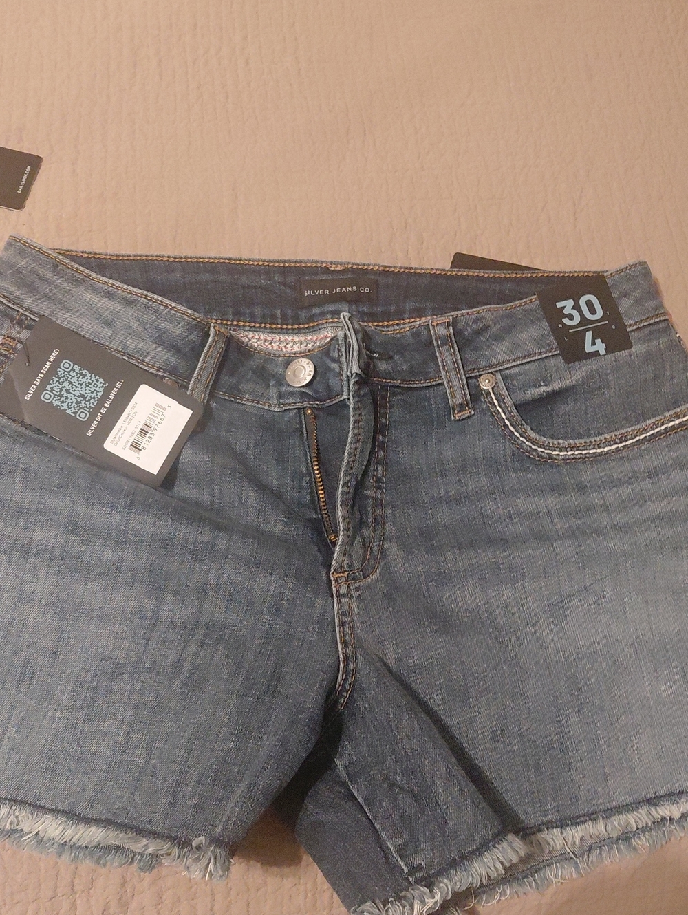 Silver Jeans Women's Light Blue Distressed Denim Shorts
